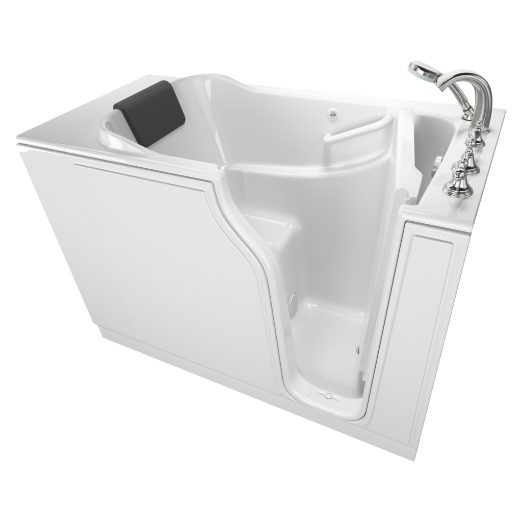 Baignoire à porte 30 x 52 pouces, série gelcoat de première qualité avec système de trempage - Vidange à droite avec robinet